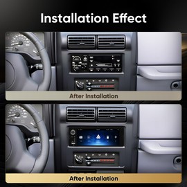 Single Din Car Stereo Linux System, 6.36 Inch CarPlay & Android Auto HD IPS Touchscreen Radio with Bluetooth,Support USB Type-C Charging/USB/Microphone/FM/AM/EQ