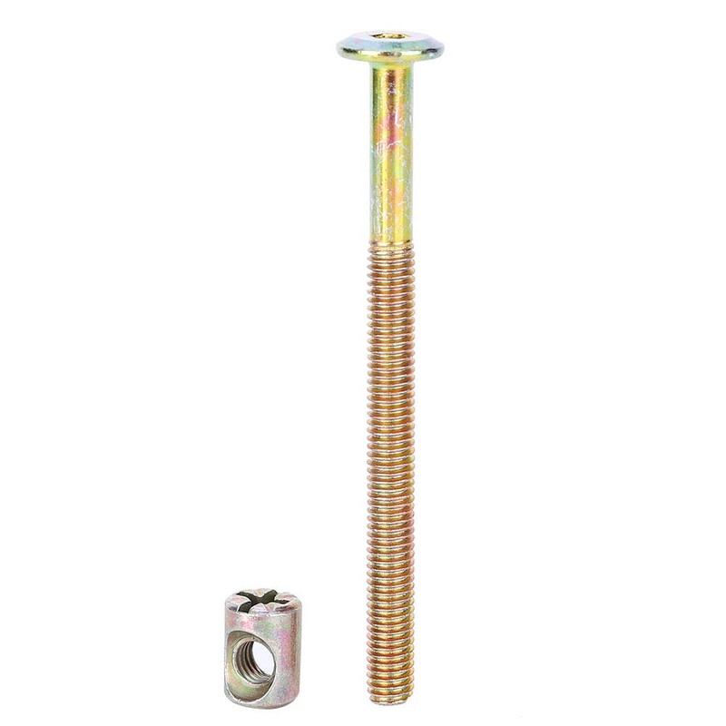 Pack of 10 Furniture Screws M6 Carbon Steel with Barrel