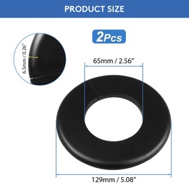 2pcs Wall Split Flange for 2.5"/64mm Diameter Pipe, Self-Adhesive ABS Escutcheon Plate, Round Plumbing Cover Plates for Water Pipe Faucet & Toilet Flange Wall Hole Decoration