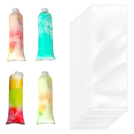 600pcs Mold Bags for Bolis Mexican Ice Lolly Pops, 3x12'' DIY Ice Candy Pouches Disposable Plastic Sleeve Business Package for Homemade Dominican Ice Cream Wrapper, Bolsas Para Funda De Helado