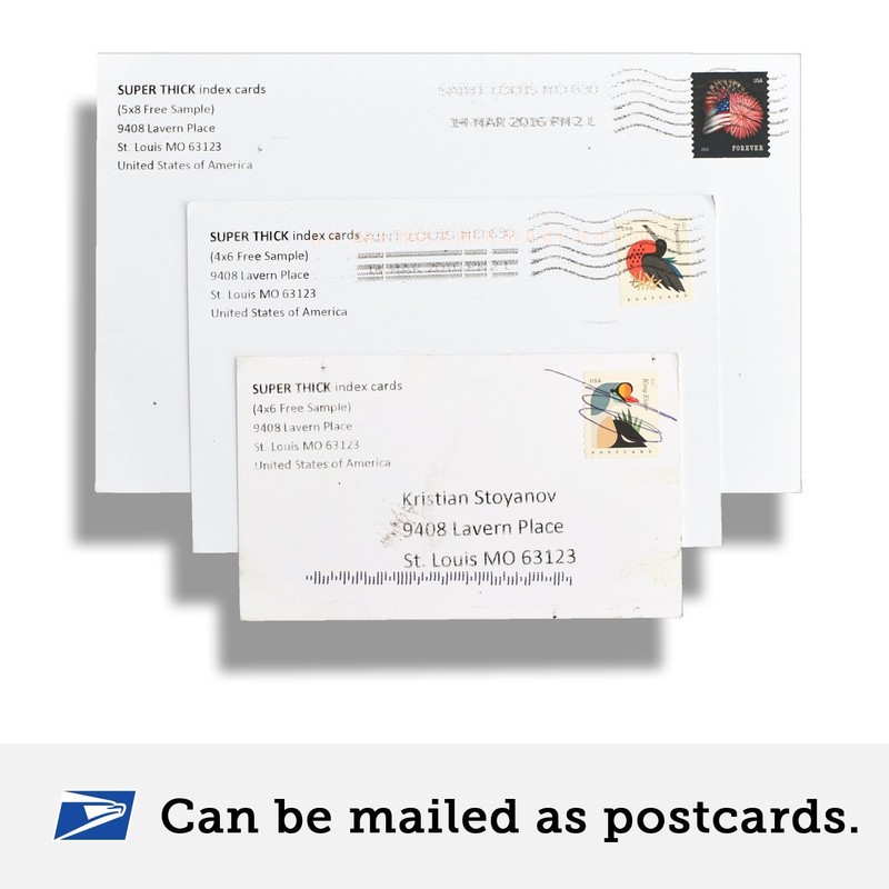 100 SUPER THICK 3x5, 17pt, blank, heavyweight index cards, note