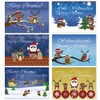 12 Postkarten - Mix Eulen Weihnachten Weihnachtskarten 6 verschiedene Motive