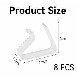 8 Pcs Table Cloth Clips for Outside Table,Plastic Tablecloth Clips for Outdoor Tables,Windproof Picnic Tables Tablecloth Clip,for Garden Picnics,Outdoor Camping and Wedding Dinner Party(Transparent)