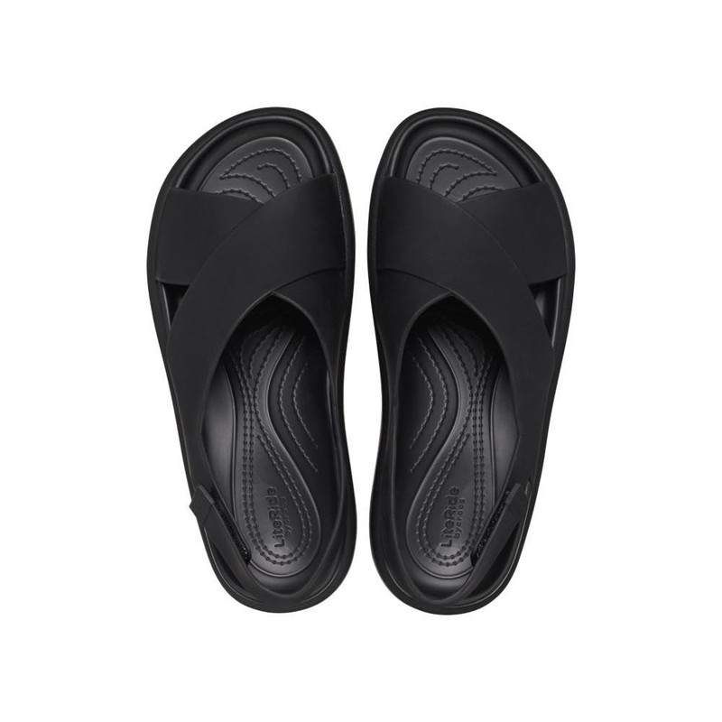 Crocs Brooklyn Luxe Cross Strap Black 7 M