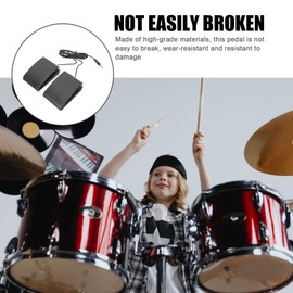 Kisangel Sturdy Black Damper Pedal for Electric Piano Professional Foot Pedal for Electronic Drums Lightweight Non Slip Design Easy to Use Compatible with Keyboards