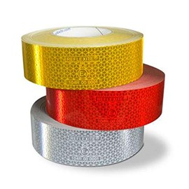 Orafol 1 x Felt Squeegee + 3 x 1 metre Reflexite Contour marking Foil Silver White, Yellow and Red
