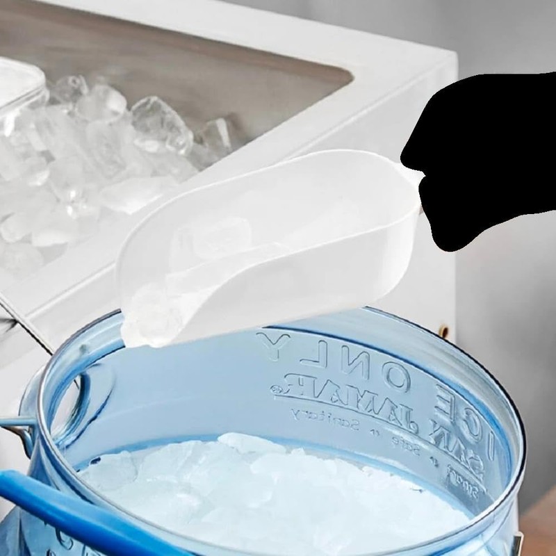 Maryland White Small Ice Scoop, 24" x 3" Plastic, 1