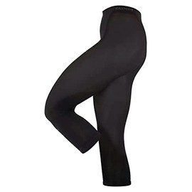 ESPRIT Women's Cotton Capri Leggings Opaque High Denier Black White Grey Navy Blue Thick Short Length Plain Ideal For Summer Or Winter 1 Pair