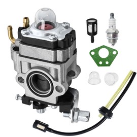 WYK-74 Carburetor Carb Replacement for Husqvarna 145BT Replacement for Kawasaki TE45DX Replacement for Walbro WYK-74 WYK-74-1 Blower with Fuel Filter Spark Plug Fuel Line Kit