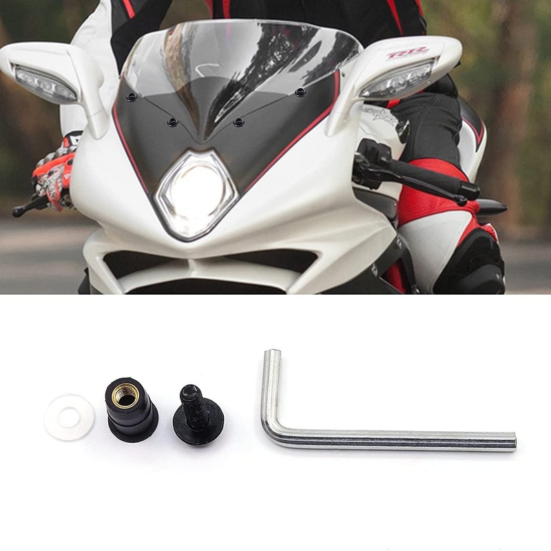 10 x Windscreen Motorcycle Universal Screws for Windshield M5 Motorcycle