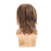 Short Brown Wig for Mens Light Brown Layered Natural Fluffy