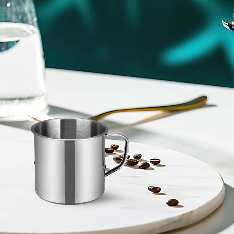 Hemoton Stainless Steel Water Cup 5-Pack Multipurpose Water Drinking Cups