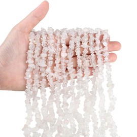 AWARDSEN 400 Pieces Quartz Crystal Gemstone Beads for Bracelets 6 mm, Gemstone Beads Set Natural Irregular Bead Bracelet DIY Bracelets Earrings Jewellery Gifts for Women 5-8 mm