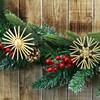 com-four® 12-Piece straw stars set - Christmas tree decorations made