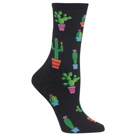 Hot Sox womens Conversation Starter Novelty Fashion Casual Sock, Cactus (Black), 9-11 US