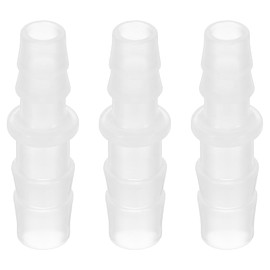 PATIKIL Hose Barb Reducer, 6 Pcs 3/8" to 5/16" Hose ID Connectors Joint Plastic Pipe Fitting Splicer Mender Union Adapter for Air Water Fuel Gas Aquarium, White