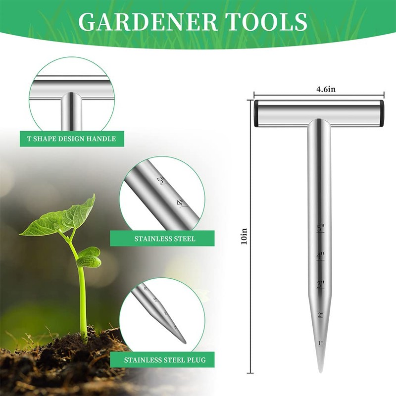 Sukiise Hand Dibber, Seed Dibber, Bulb Planter Tool, Seed Planter