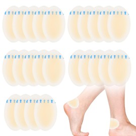Yesimola 24 Pieces Blister Plasters Heel Hydrocolloid Plasters, Waterproof Gel Plasters, Invisible Hydrocolloid Gel Blister Bandages for Toes and Fingers Forefoot Heel Protection Protective Skin