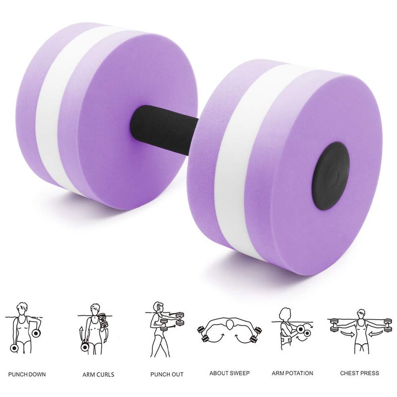 Mancuernas acuáticas para ejercicios acuáticos, ejercicios aeróbicos acuáticos, 2 barras