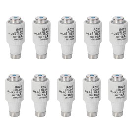 yotutun Pack of 10 Diazed Fuse Insert, 16A DII E27 R021 Spiral Ceramic Fuses gG Diazed Fuse Inserts Fuses for Cable and Line Protection