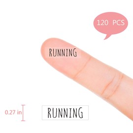 MAGJUCHE Running Script Planner Stickers, 120 Clear Exercise Reminder Labels Scrapbooking Crafting Stickers