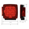 CZC AUTO 12V Submersible LED Trailer Tail Light Kit for
