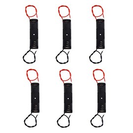 LAMPVPATH (Pack of 6) Single AA Battery Holder, 1 X 1.5V AA Battery Holder, AA Battery Holder with Leads Wires