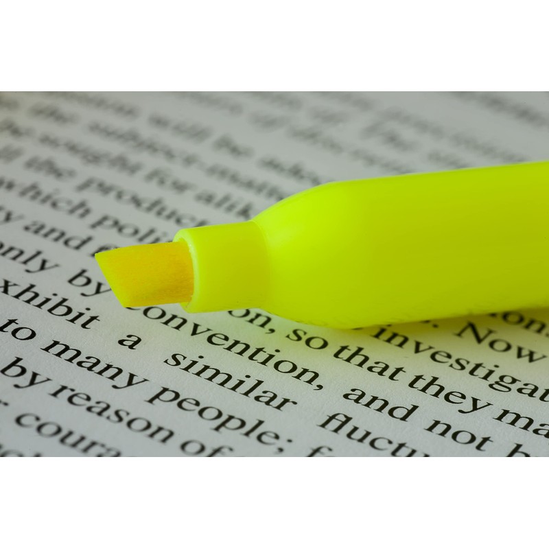Promarx Glowline Pocket Highlighter Sticks, Yellow, 4 Count