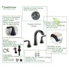 Matte Black Bathroom Sink Faucet, 2 Handle 8 inch Widespread