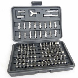 Security Bit Set 100pc Assorted Screwdriver Socket Bit Set Includes Torx, Star, Slotted, Security Bits and More, Made from Chrome Vanadium, Home Security Bit Set