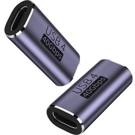tunghey USB C Female to Female Adapter USB C Coupler with 40 Gbps PD 100W 8K 60hz Video Compatible for Laptop, Smartphone, Tablet [Fast Charging] (2 Pack)