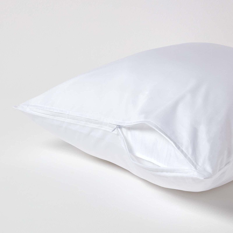 HOMESCAPES White Organic Cotton Euro Size Pillowcase 60 x 60