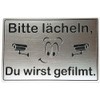 Sign Camera Surveillance Please Smile 15 x 10 cm Engraved