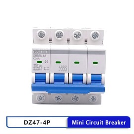 AXTI Din Rail Mini Circuit Breaker 4 Pole 400V~ Household Air Switch Distribution Box Mechanical Equipment Motor Protection 72mm MCB (Color : 4P, Size : 50A)