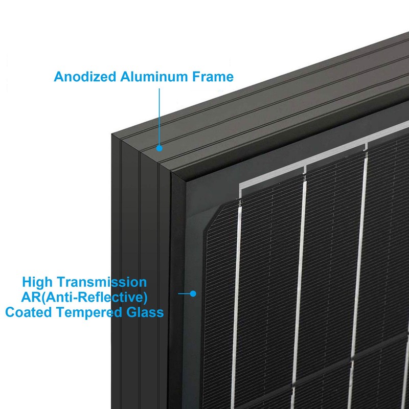 ACOPOWER 100w 12v Monocrystalline Solar Panel Module with Connector (Panel