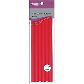 Annie Soft Twist Rollers, Red, 6 Count
