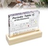 CNQLIS Periodic Table with 83 Real Elements Inside, Acrylic Periodic