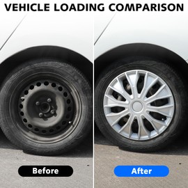 AUTOWIKI 4-Pack Premium 15" Wheel Rim Cover Hubcaps Universal Wheel Rim Cover ABS Material Exterior Accessories Snap On Car Truck SUV Hub Cap - 15 Inch Set, Silver