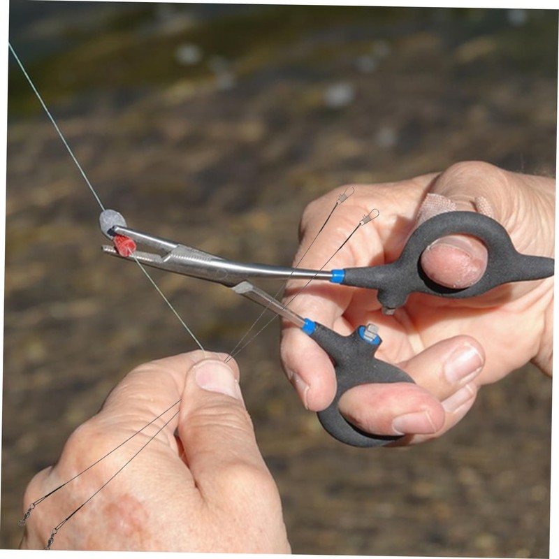 SUPVOX 30pcs Fishing Steel Wire Leaders Double Locking Snaps Biteresistant
