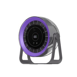 VASIVO USB Small Quite Table Fan, 4000mAh Personal Portable Desktop Fans Rechargeable with Led Digital Display for Ofice Bedroom Camping Traveling, Air Circulator Cooling for Women Men (dark gray)