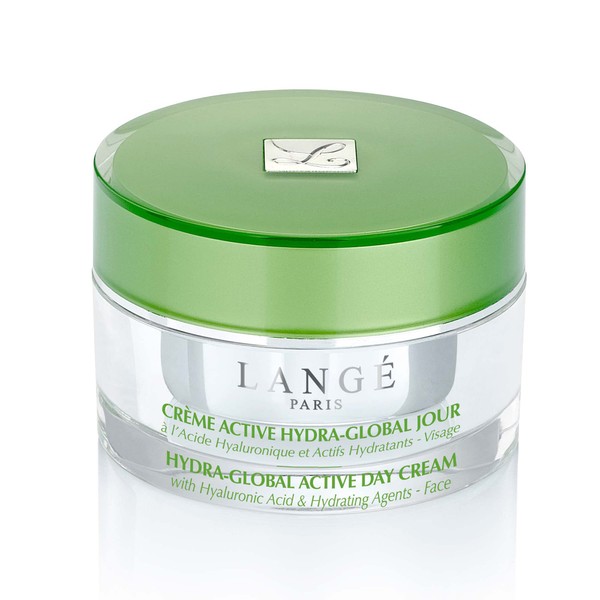 LANGE Hydra-Global Active Day Cream - Lightweight, Brightening Boost For A Dewy, Hydrated Complexion - With Hyaluronic Acid And Nourishing White Lily - Wrinkle-Reducing Dry Skin Corrector - 1.7 Oz