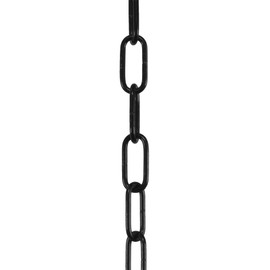 ElekTek Open Link Chain for Chandelier and Lighting Small 20mm x 10mm 2m Pack Jet Black