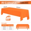 10 Pack 60 x 102 Inch Tablecloth, Orange Tablecloth for