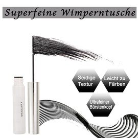 Mascara Waterproof Black, Mascara Waterproof, Ultra Fine Waterproof Mascara Black, Long-lasting Cream Mascara with Silk Fibre, Extending, Smudge- and Clump-Free (Black)