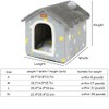 Dog House Indoor Memory Sponge, Foldable Dog House Kennel Bed