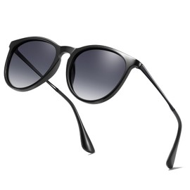 aisswzber Vintage Round Polarized Sunglasses with UV400 Protection Lightweight Trendy Retro Designer Style for Women Men