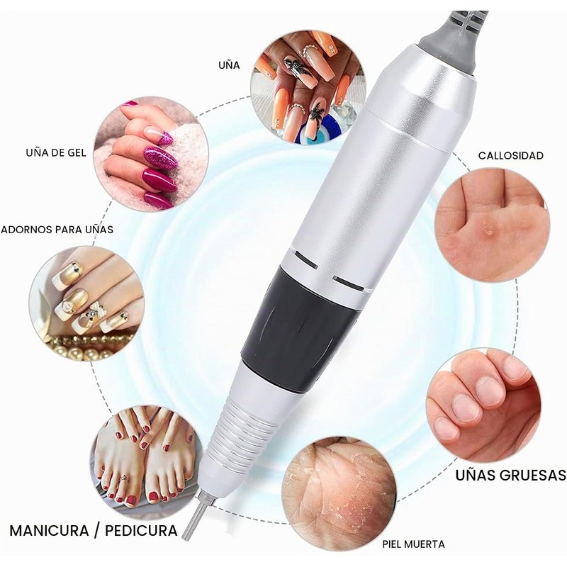 Mango para Taladro de Uñas HURRISE 35000 RPM de Aluminio