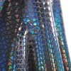 Hologram Metallic Foil Stretch Fabric Triangle Pattern(Black 1yard)