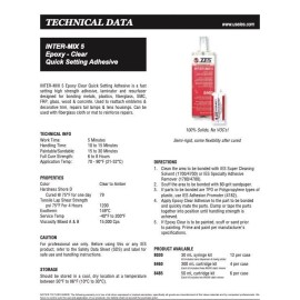 International Epoxies & Sealers IES 8485 EPOXY-CLEAR INTERMIX-5, 50 ML CARTRIDGE (4/PK) INCLUDES 96204 DUAL GUN