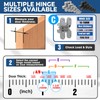 JAXYOOM Hidden Door Hinge 0.63 * 2.76Inch – 4Pcs Invisible